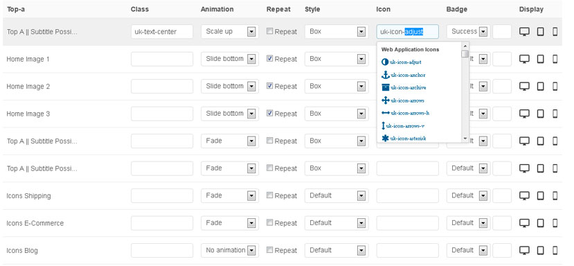 Module General Option Module Variations